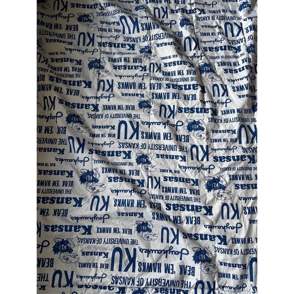 The University Of Kansas Jayhawks Logo Polyester Blanket By Northwest - Picture 7 of 14